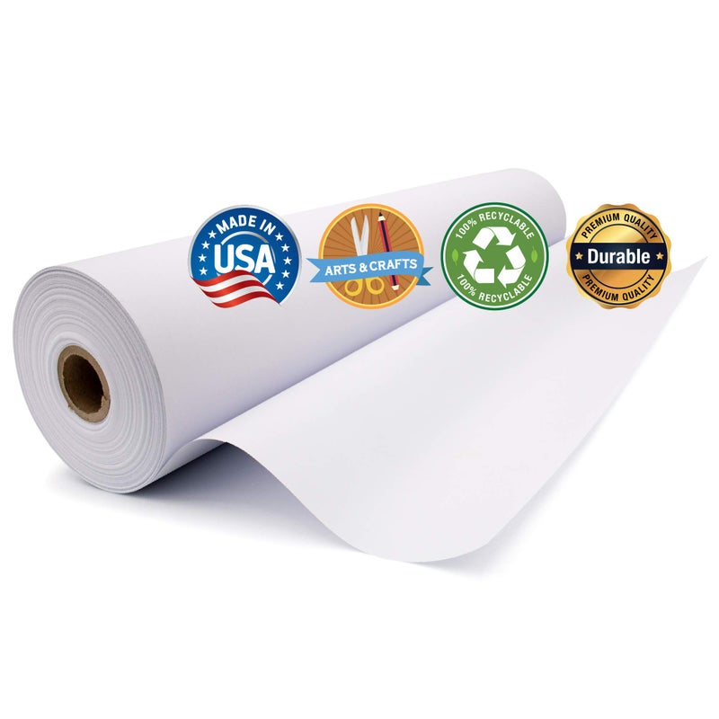 The Paper Factory LLC Durable Art Easel Paper Roll for Crafts, Drawing & Painting | Ideal for Kids Projects | 17.75 inches x 100 feet What are Paper roll for Painting - Image 1